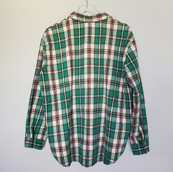 Black Friday the Brand in Seoul Plaid Brushed Cotton Button Down Shirt Shacket - Picture 9 of 9